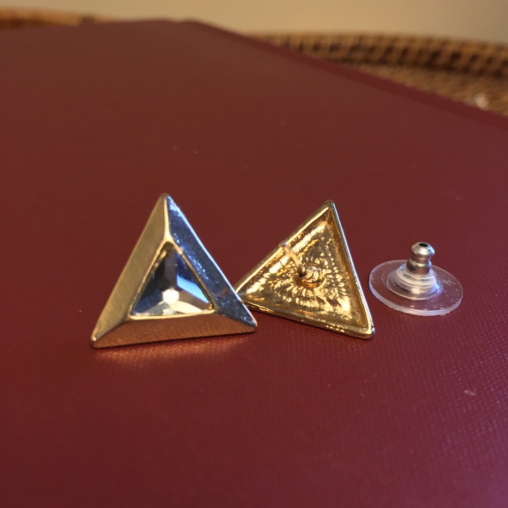 Modcloth Ensorcel All Elegance Triangular Stud Ea… - image 2